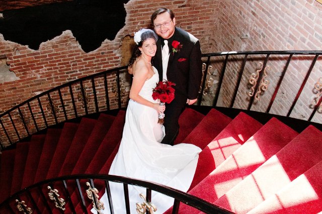 hollywood, black, red, nashville wedding, downtown, theater